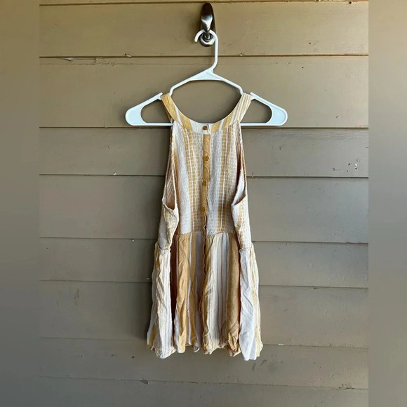 Torrid White and Yellow Rouched Stripes Tunic Top - Torrid Size 0 (Large) - Picture 1 of 4